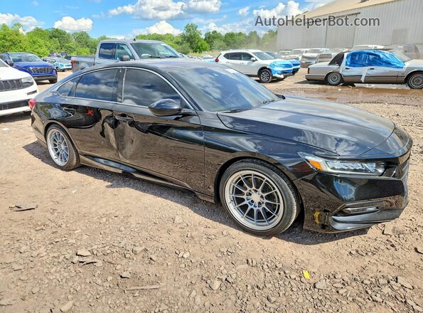 1HGCV2E35KA017355 2019 HONDA ACCORD Black Передня права чверть