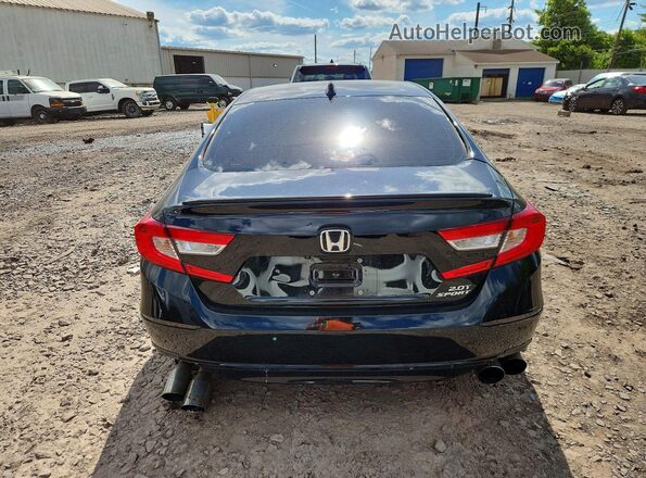 1HGCV2E35KA017355 2019 HONDA ACCORD Black Вид ззаду