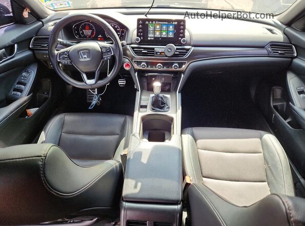 1HGCV2E35KA017355 2019 HONDA ACCORD Black Вид панелі приладів