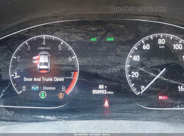 1HGCV2E36JA049245 2018 HONDA ACCORD Silver უკანა სავარძლების ხედი