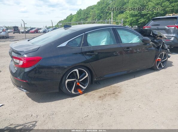 1HGCV2E37JA048167 2018 HONDA ACCORD Черный Задняя правая четверть