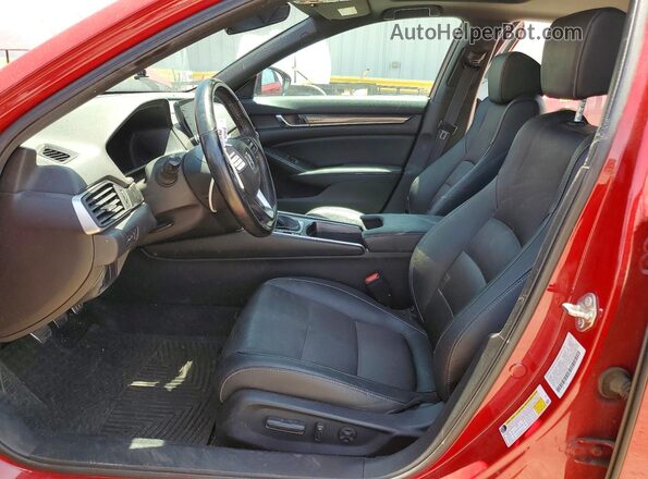 1HGCV2E37KA033055 2019 HONDA ACCORD Красный Вид салона спереди