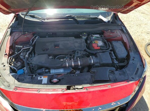 1HGCV2E37KA033055 2019 HONDA ACCORD Красный Вид задней части салона