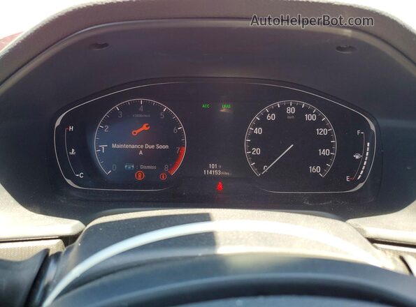 1HGCV2E37KA033055 2019 HONDA ACCORD Красный Вид щитка приборов