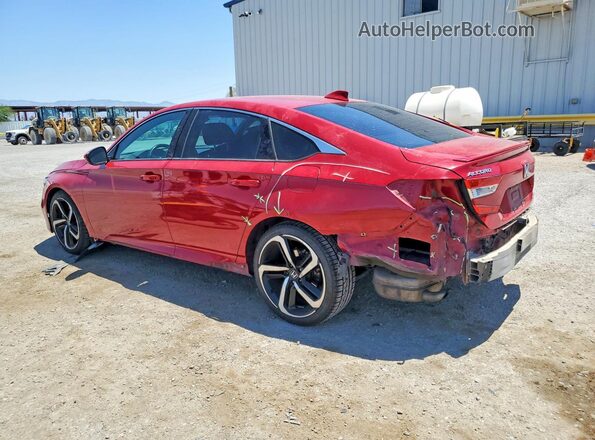 1HGCV2E37KA033055 2019 HONDA ACCORD Красный Задняя левая четверть