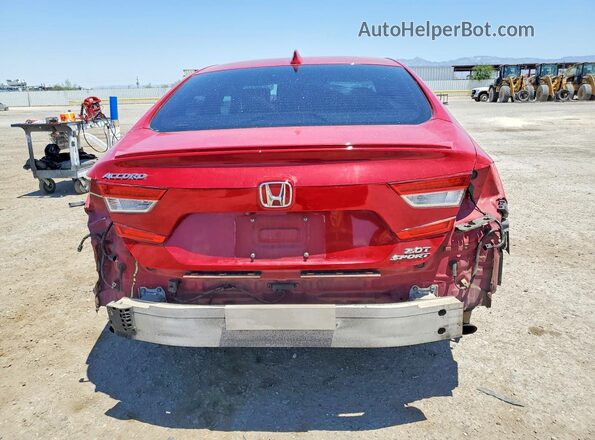 1HGCV2E37KA033055 2019 HONDA ACCORD Красный Вид сзади