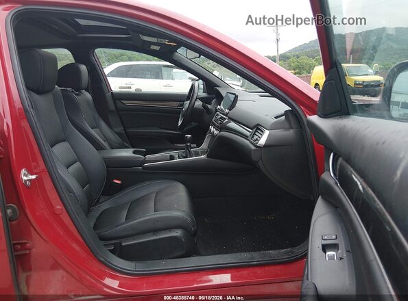 1HGCV2E38JA041275 2018 HONDA ACCORD Red Front interior view