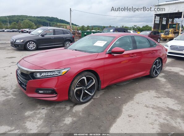1HGCV2E38JA041275 2018 HONDA ACCORD Red Front left