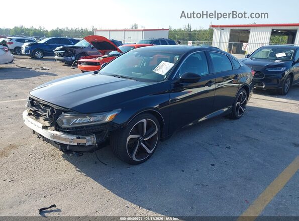 1HGCV2F30JA010746 2018 HONDA ACCORD Black Front left