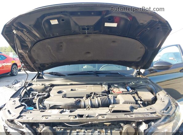 1HGCV2F30JA010746 2018 HONDA ACCORD Black Rear view