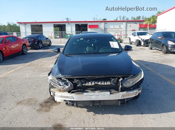1HGCV2F30JA010746 2018 HONDA ACCORD Black Front view