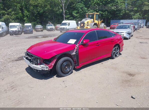 1HGCV2F30KA010201 2019 HONDA ACCORD Maroon Przód lewy