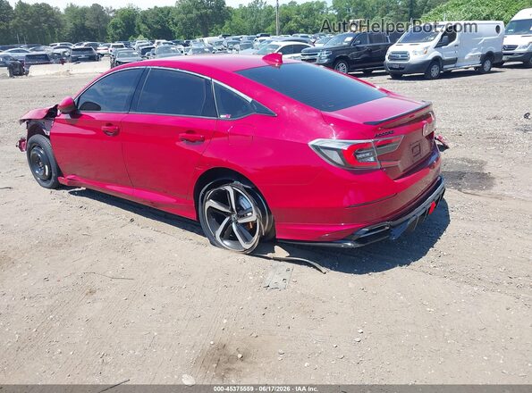 1HGCV2F30KA010201 2019 HONDA ACCORD Maroon Tył lewy