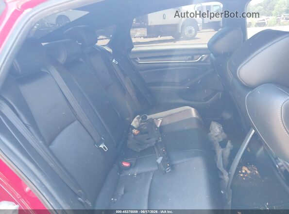 1HGCV2F30KA010201 2019 HONDA ACCORD Maroon Widok naklejki z numerem VIN