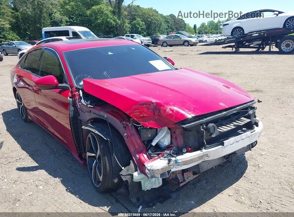 1HGCV2F30KA010201 2019 HONDA ACCORD Maroon Widok z przodu