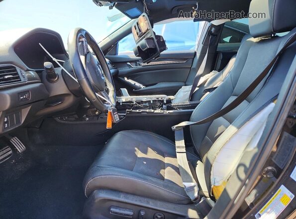 1HGCV2F30LA020163 2020 HONDA ACCORD Black Widok wnętrza z przodu