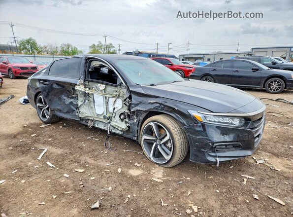1HGCV2F30LA020163 2020 HONDA ACCORD Black Przód prawy
