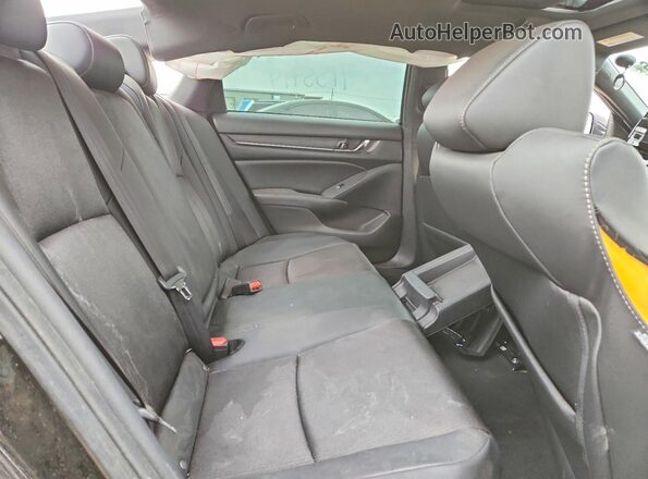 1HGCV2F30LA020163 2020 HONDA ACCORD Black Widok tylnych siedzeń