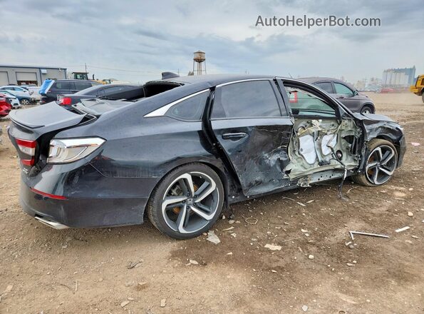 1HGCV2F30LA020163 2020 HONDA ACCORD Black Tył prawy