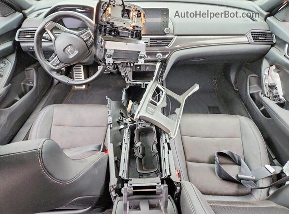 1HGCV2F30LA020163 2020 HONDA ACCORD Black Widok deski rozdzielczej