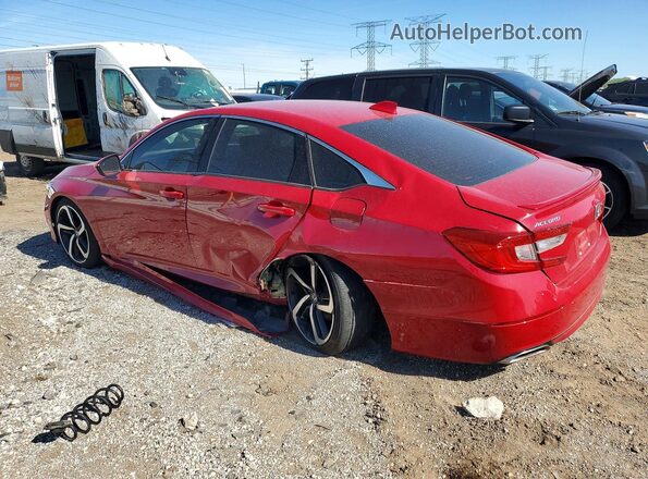 1HGCV2F30LA026058 2020 HONDA ACCORD Red Հետևի ձախ