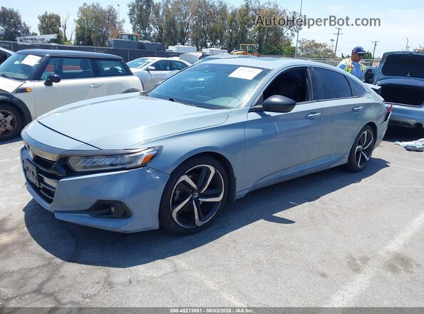 1HGCV2F30MA020276 2021 HONDA ACCORD Gray Vista tres cuartos delantera izquierda