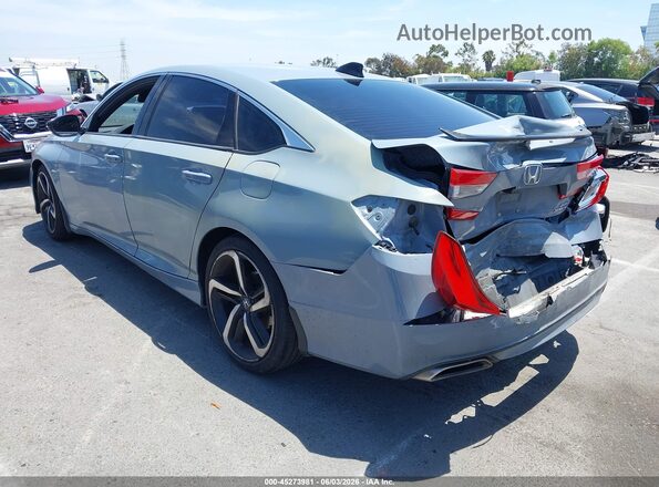 1HGCV2F30MA020276 2021 HONDA ACCORD Gray Trasero izquierdo