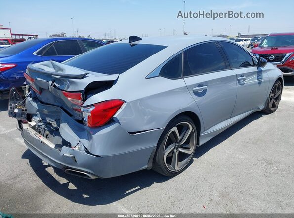 1HGCV2F30MA020276 2021 HONDA ACCORD Gray Trasero derecho