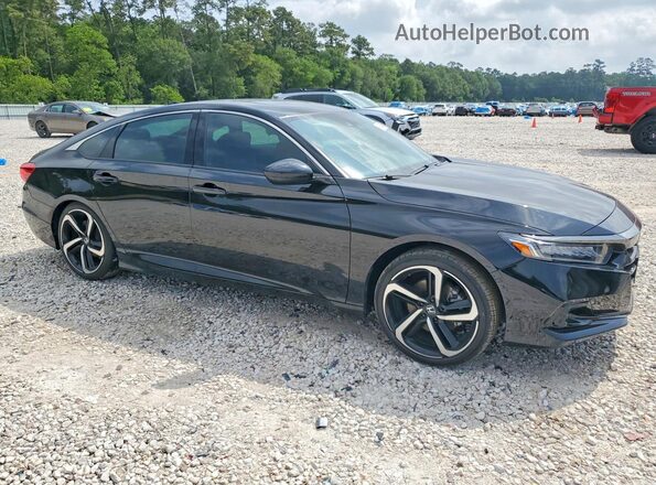1HGCV2F30MA032623 2021 HONDA ACCORD Черный Передняя правая четверть
