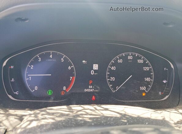 1HGCV2F30NA024586 2022 HONDA ACCORD Silver Vista del cuadro de instrumentos