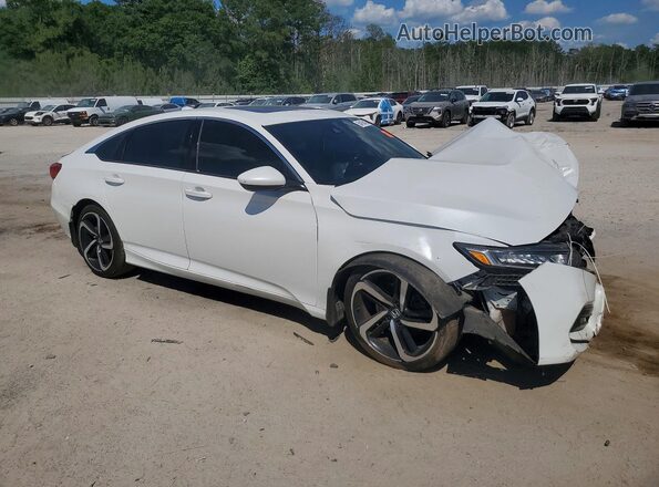 1HGCV2F31JA008181 2018 HONDA ACCORD White Delantero derecho