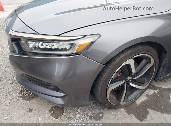 1HGCV2F31JA012246 2018 HONDA ACCORD Gray Вид спереду