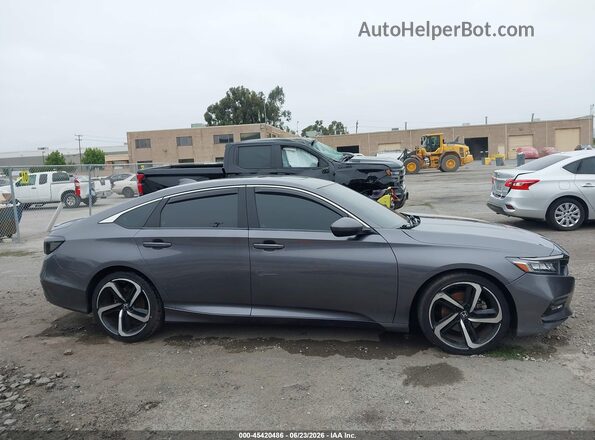 1HGCV2F31JA012246 2018 HONDA ACCORD Gray Вид щитка приладів
