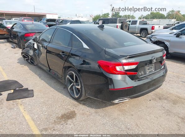 1HGCV2F31JA014692 2018 HONDA ACCORD Black Rear left