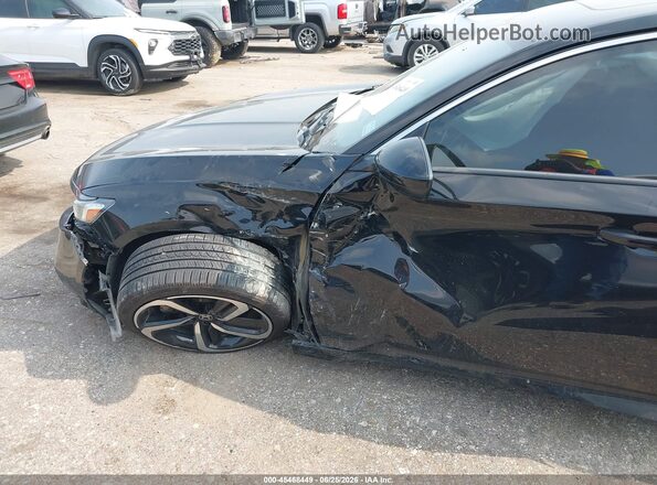 1HGCV2F31JA014692 2018 HONDA ACCORD Black Front view