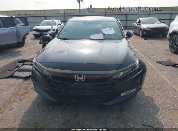 1HGCV2F31JA014692 2018 HONDA ACCORD Black Instrument cluster view