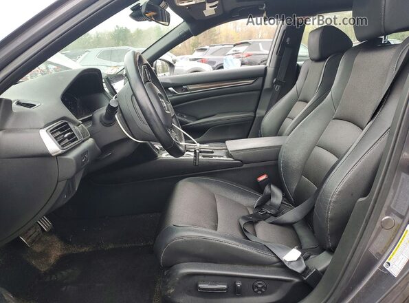 1HGCV2F31KA027119 2019 HONDA ACCORD Gray Вид салону спереду