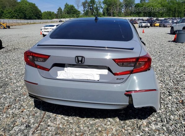 1HGCV2F31MA007990 2021 HONDA ACCORD Silver უკანა ხედი