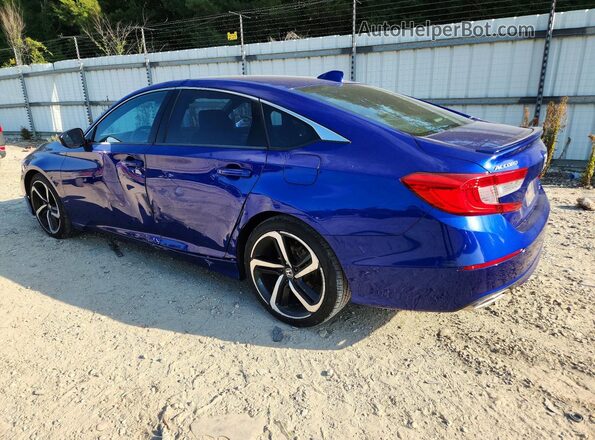 1HGCV2F32JA012711 2018 HONDA ACCORD Blue Հետևի ձախ