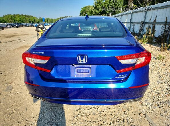 1HGCV2F32JA012711 2018 HONDA ACCORD Blue Հետևի տեսք