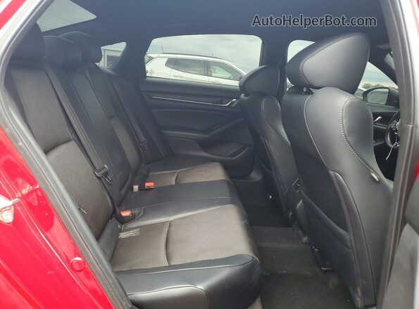 1HGCV2F32JA014281 2018 HONDA ACCORD Red უკანა სავარძლების ხედი