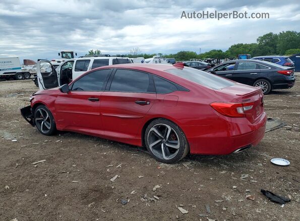 1HGCV2F32JA014281 2018 HONDA ACCORD Red უკანა მარცხენა