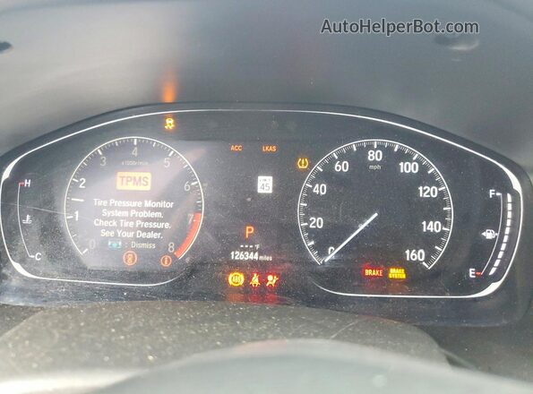 1HGCV2F32JA014281 2018 HONDA ACCORD Red ხელსაწყოთა პანელის ხედი