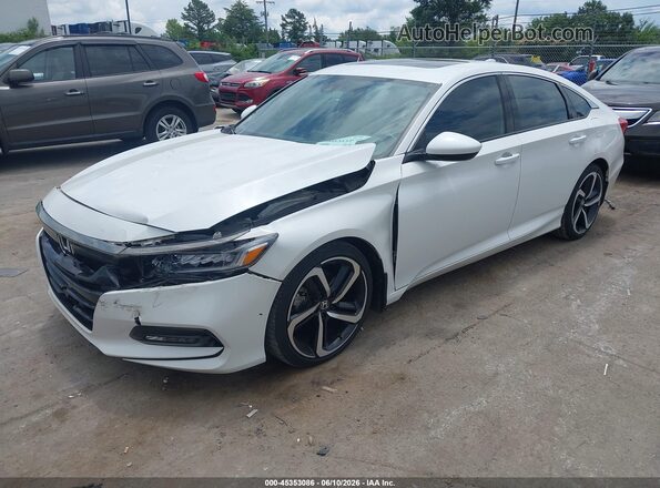 1HGCV2F32JA048687 2018 HONDA ACCORD White Przód lewy