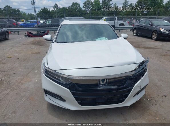 1HGCV2F32JA048687 2018 HONDA ACCORD White Widok zestawu wskaźników