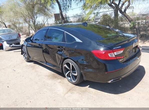 1HGCV2F32KA010426 2019 HONDA ACCORD Black Հետևի ձախ