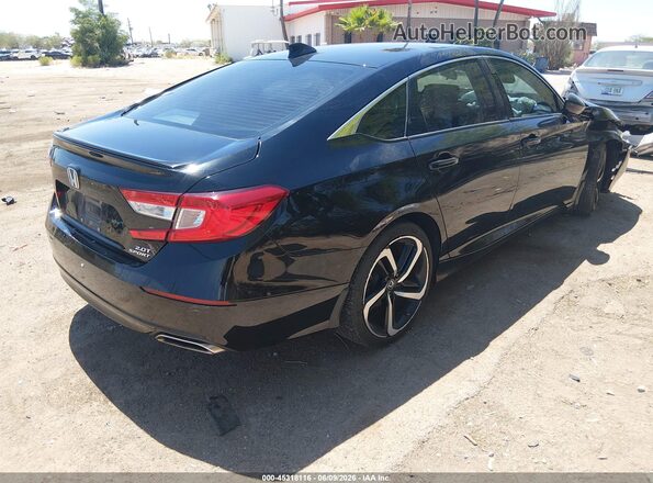 1HGCV2F32KA010426 2019 HONDA ACCORD Black Հետևի աջ