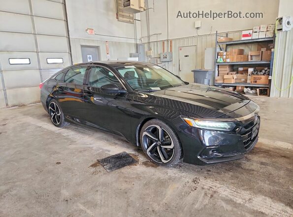 1HGCV2F32MA007710 2021 HONDA ACCORD Black 