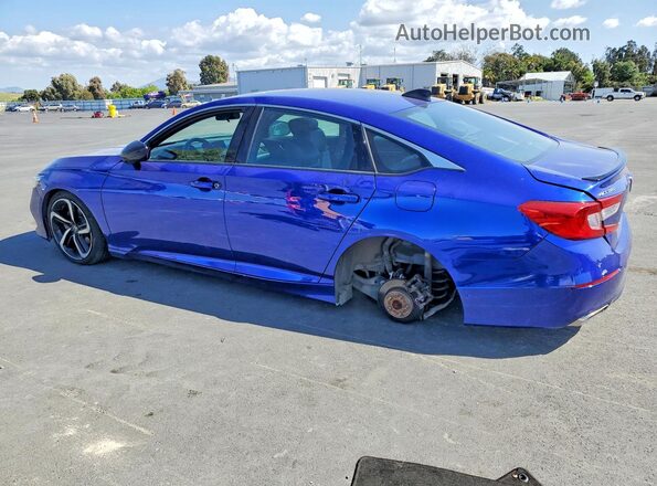 1HGCV2F32MA032087 2021 HONDA ACCORD Blue Задня ліва чверть