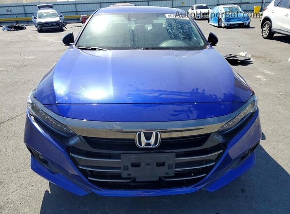 1HGCV2F32MA032087 2021 HONDA ACCORD Blue Вид спереду